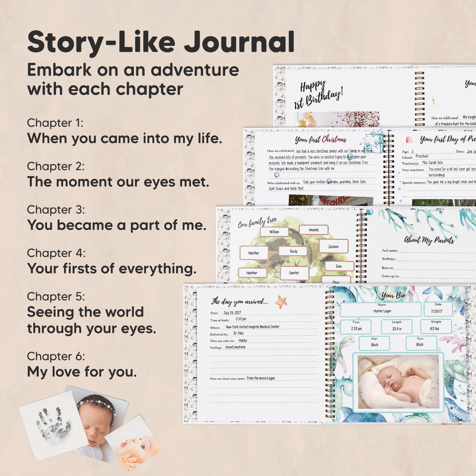 KeaBabies memory book SeaWorld story-like layout invites family reading time