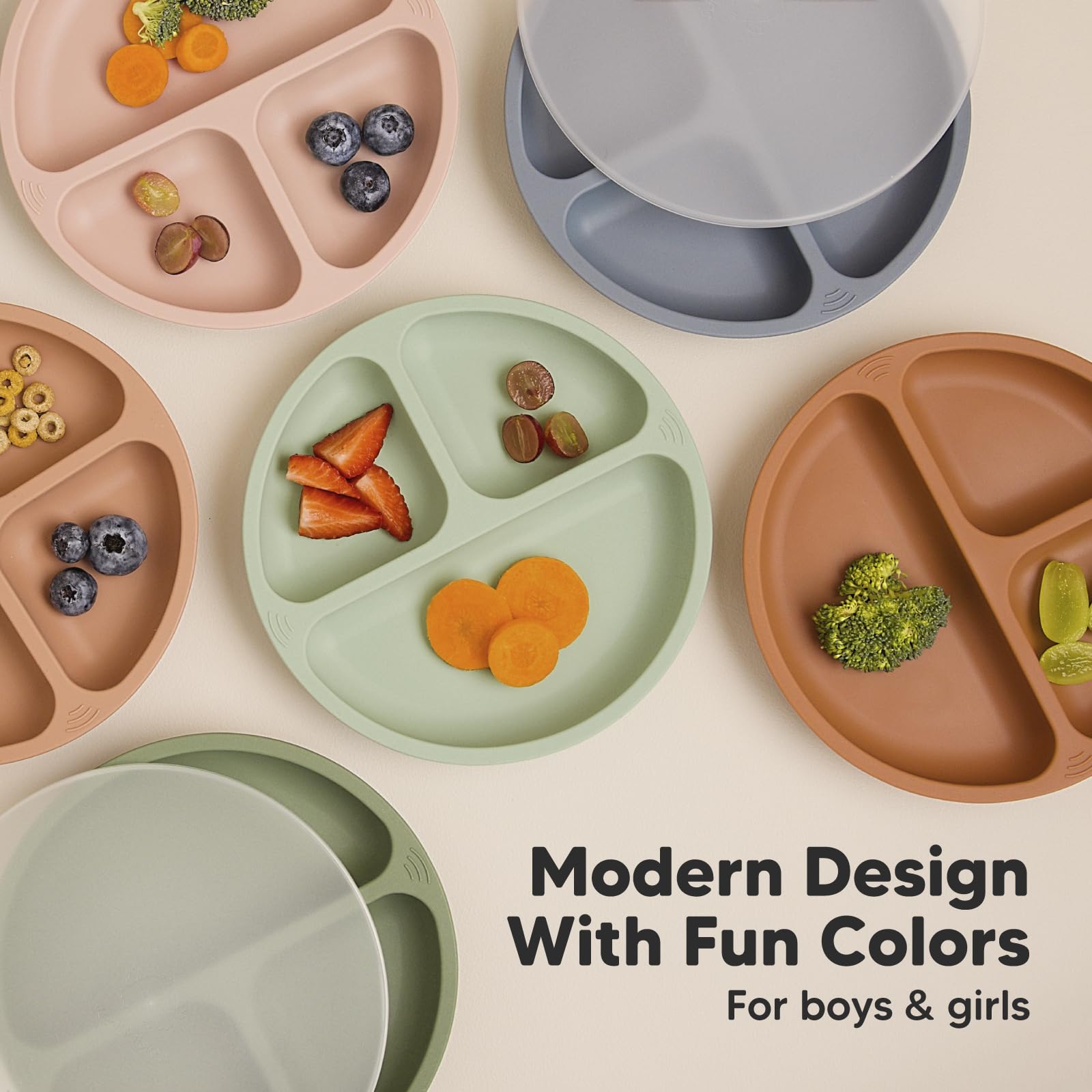 KeaBabies mess-free mealtime slate plate supports quick cleanup