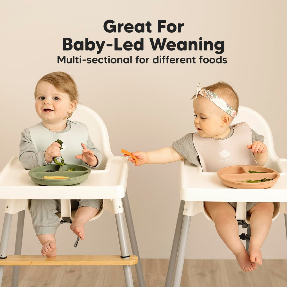 KeaBabies mess-free mealtime moments highlighting easier cleanup and independence.