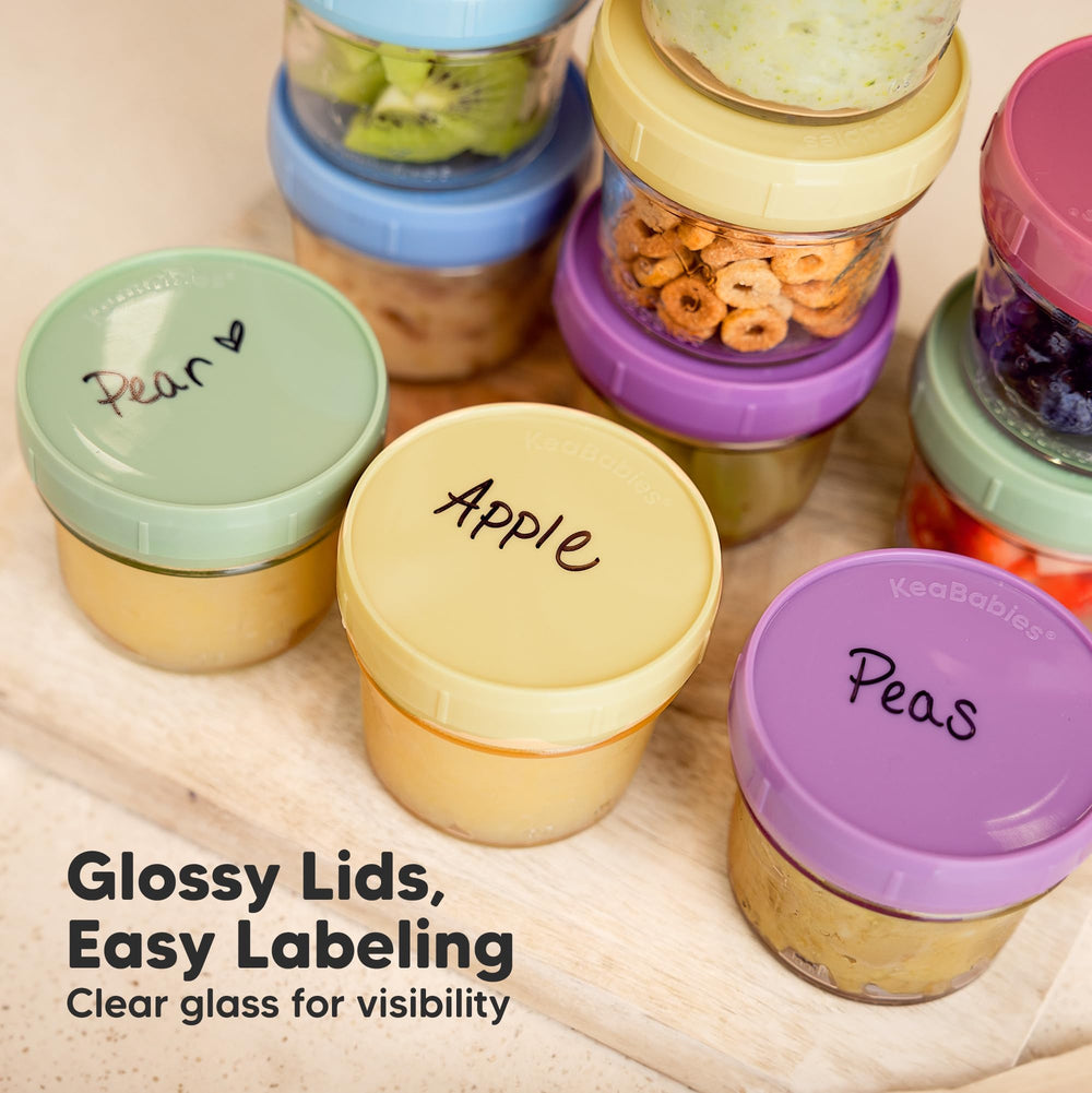 KeaBabies jars are microwave, freezer, and dishwasher safe for easy cleanup.