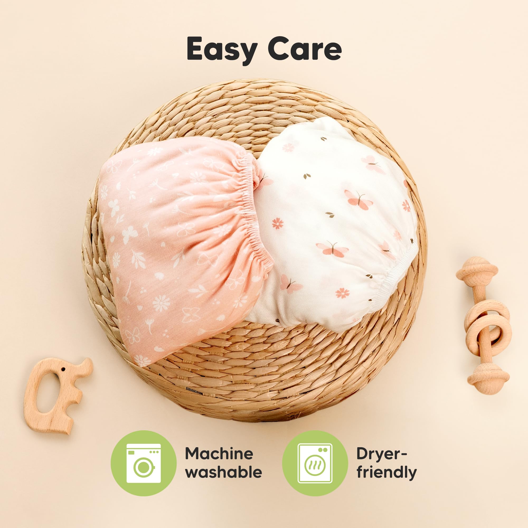 KeaBabies mini crib mattress 38x26 fits most pack-n-play setups.