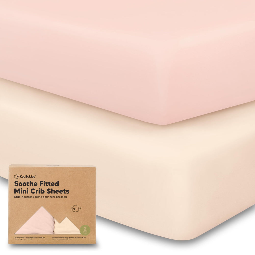 KeaBabies mini crib sheets fit 38x26 pack n play mattresses securely.