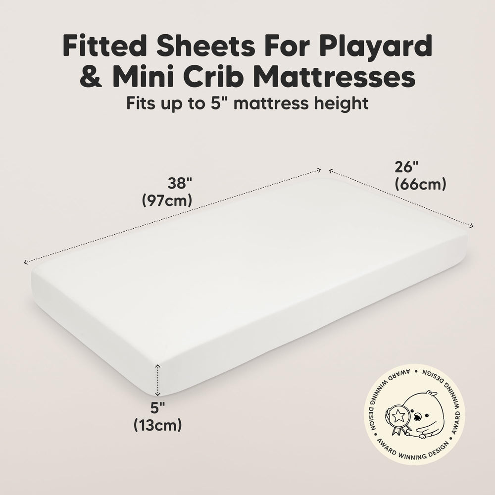 KeaBabies SnugFit technology stretch for easy on/off and snug bedding.