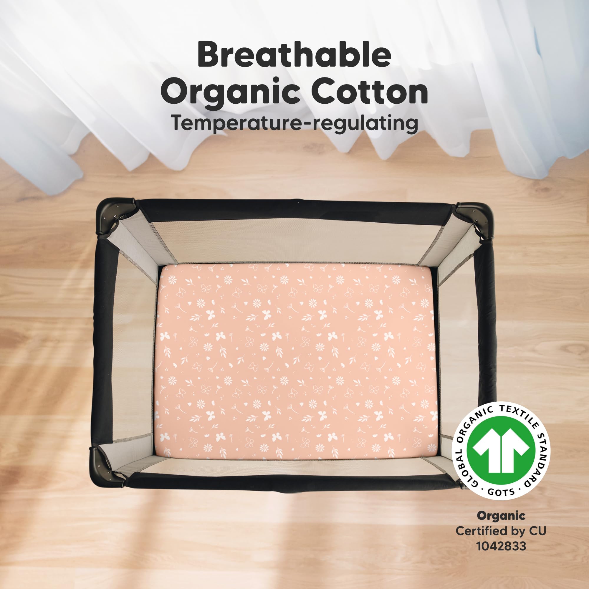 KeaBabies organic cotton close-up shows soft, breathable fabric for sensitive skin.