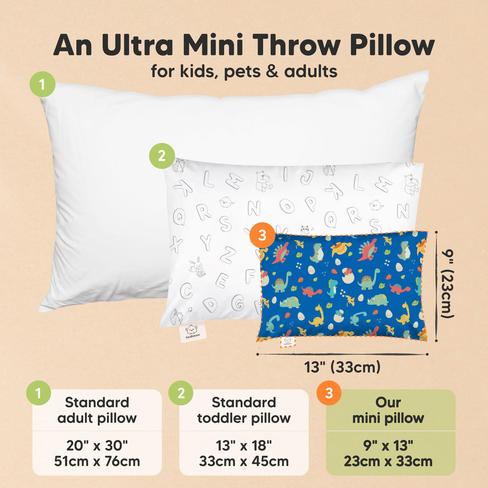 KeaBabies mini pillow close-up fabric highlighting soft breathable cotton