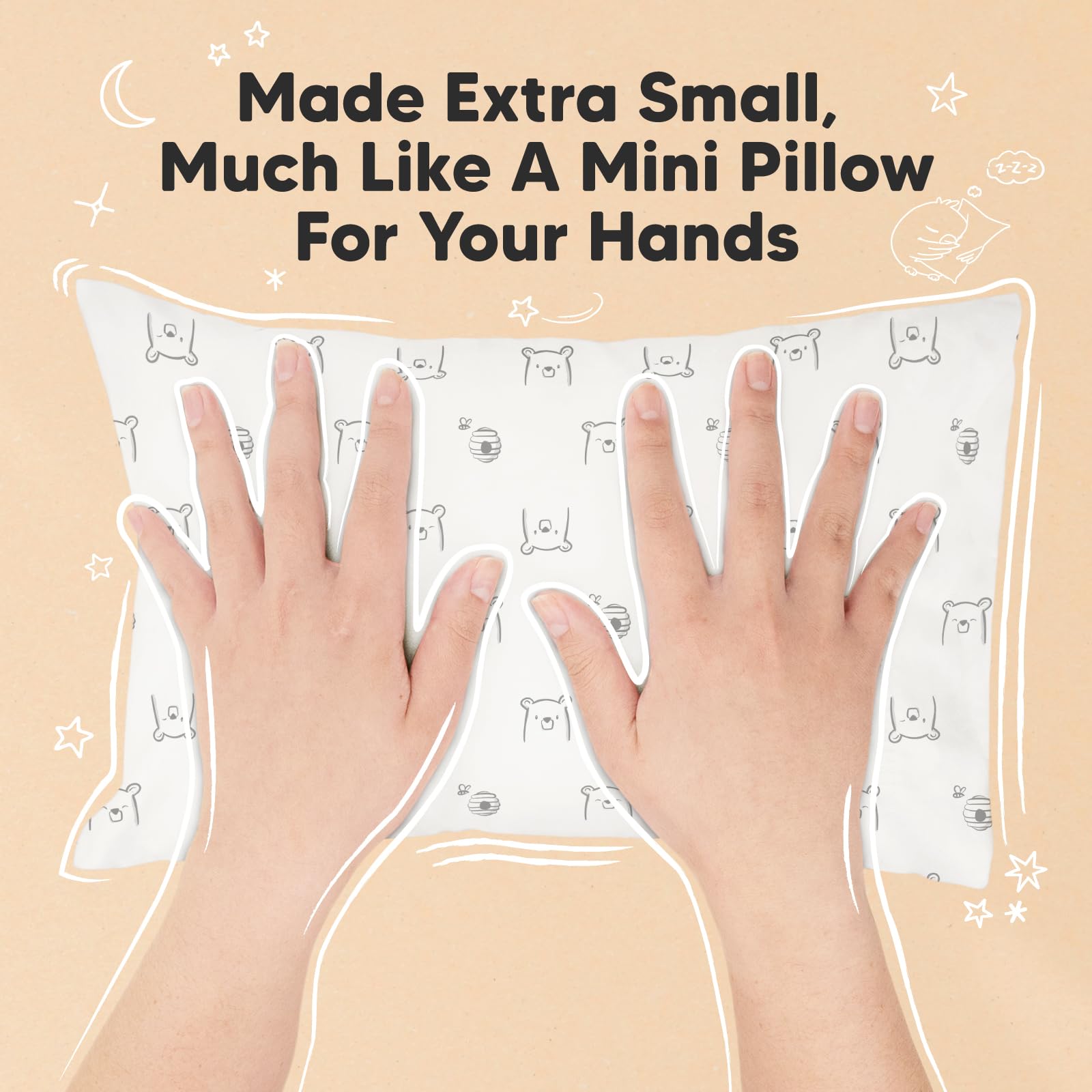 KeaBabies mini pillow machine-washable for easy cleaning