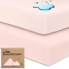 KeaBabies Mist Rose pack-n-play sheet fits Graco playards for cozy naps.