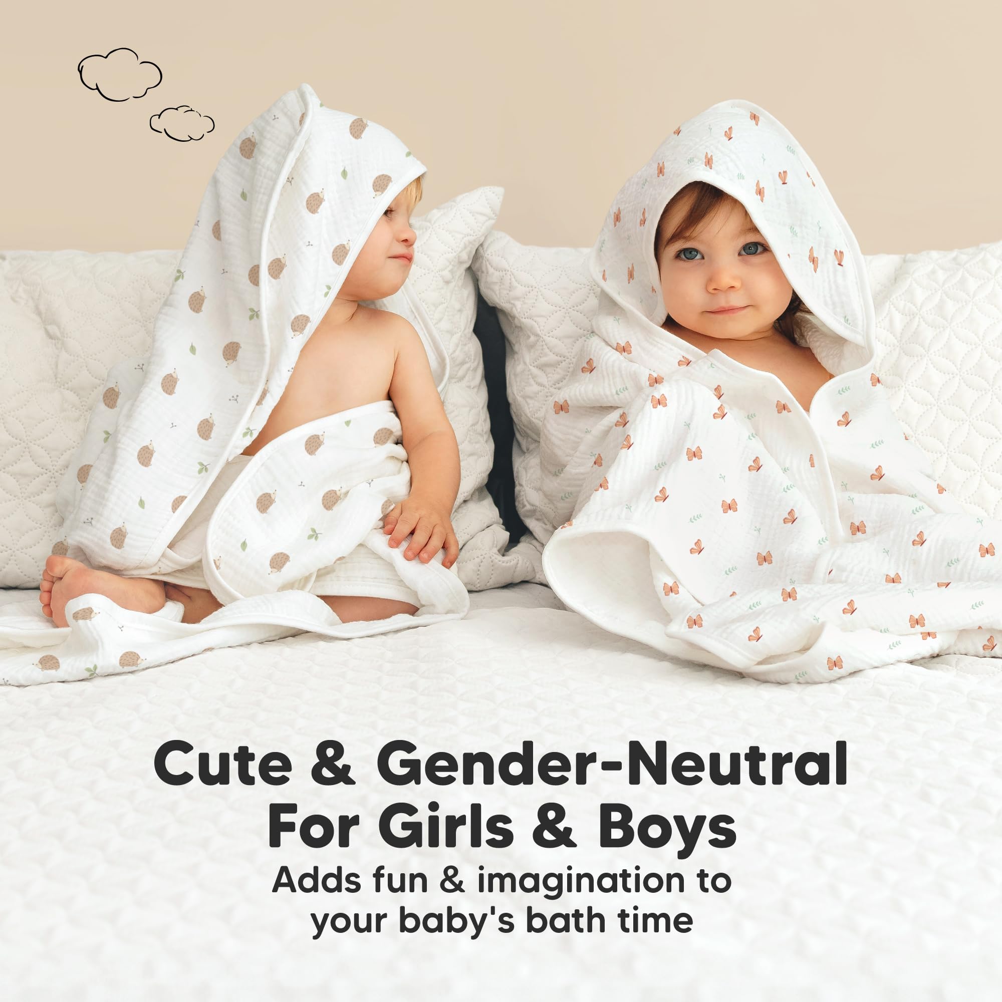 KeaBabies Monarch hooded towel kraft box packaging