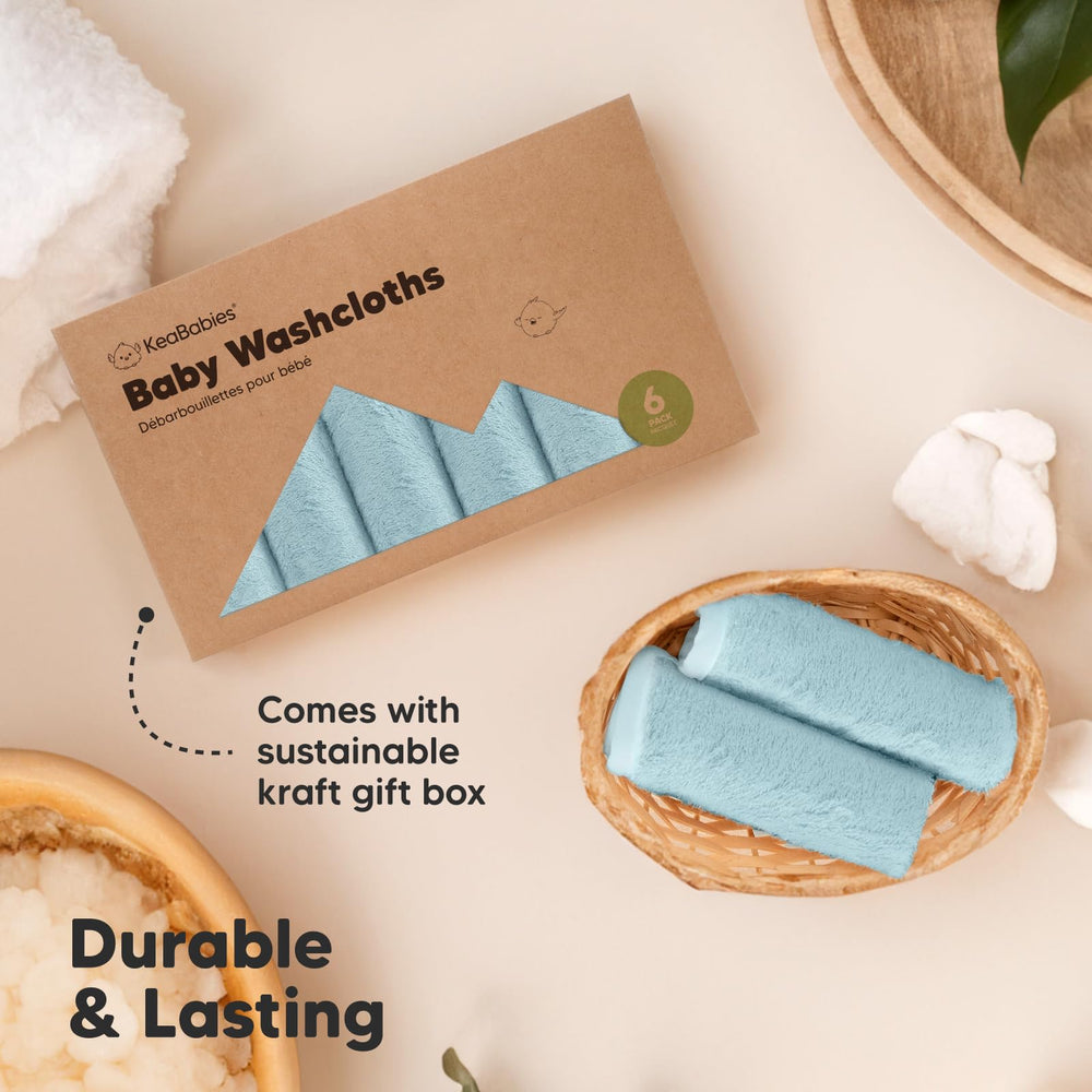 KeaBabies multi-use cloths — versatile for bath, burp, and cleanup.