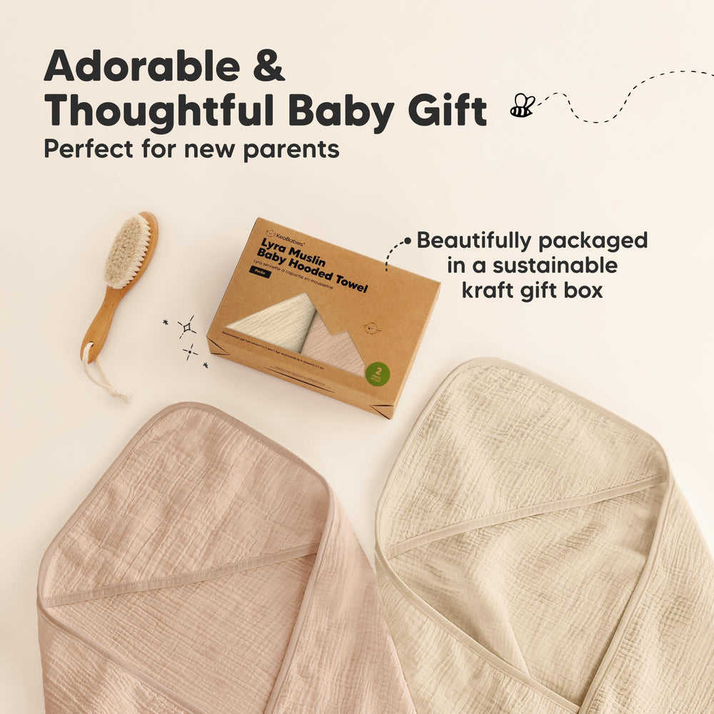 KeaBabies Muslin Hooded Towel versatile for beach to bath times.