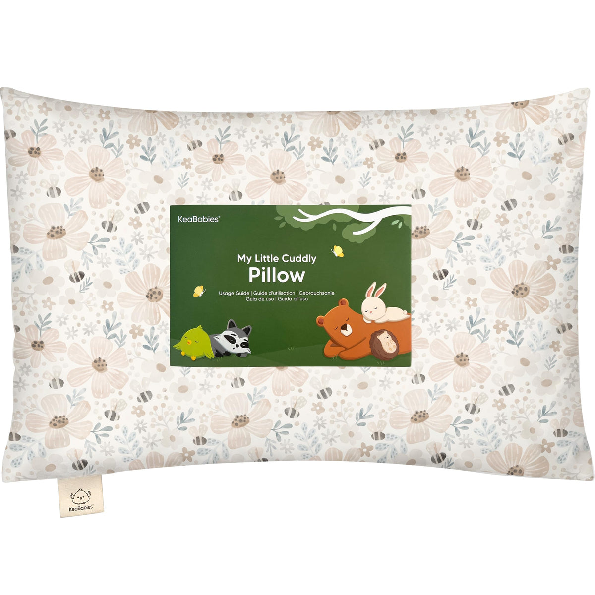 KeaBabies My Little Cuddly Pillow 13x18 with ergonomic design for toddler sleep.