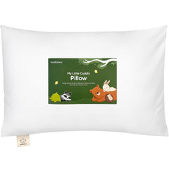 KeaBabies My Little Cuddly Pillow on bed for cozy toddler sleep support
