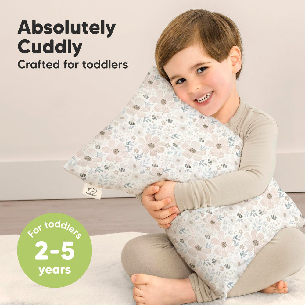 KeaBabies My Little Cuddly Pillow close-up shows bamboo viscose softness for gentle skin.