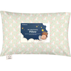KeaBabies My Little Dreamy pillow close-up shows soft organic cotton cover for travel comfort