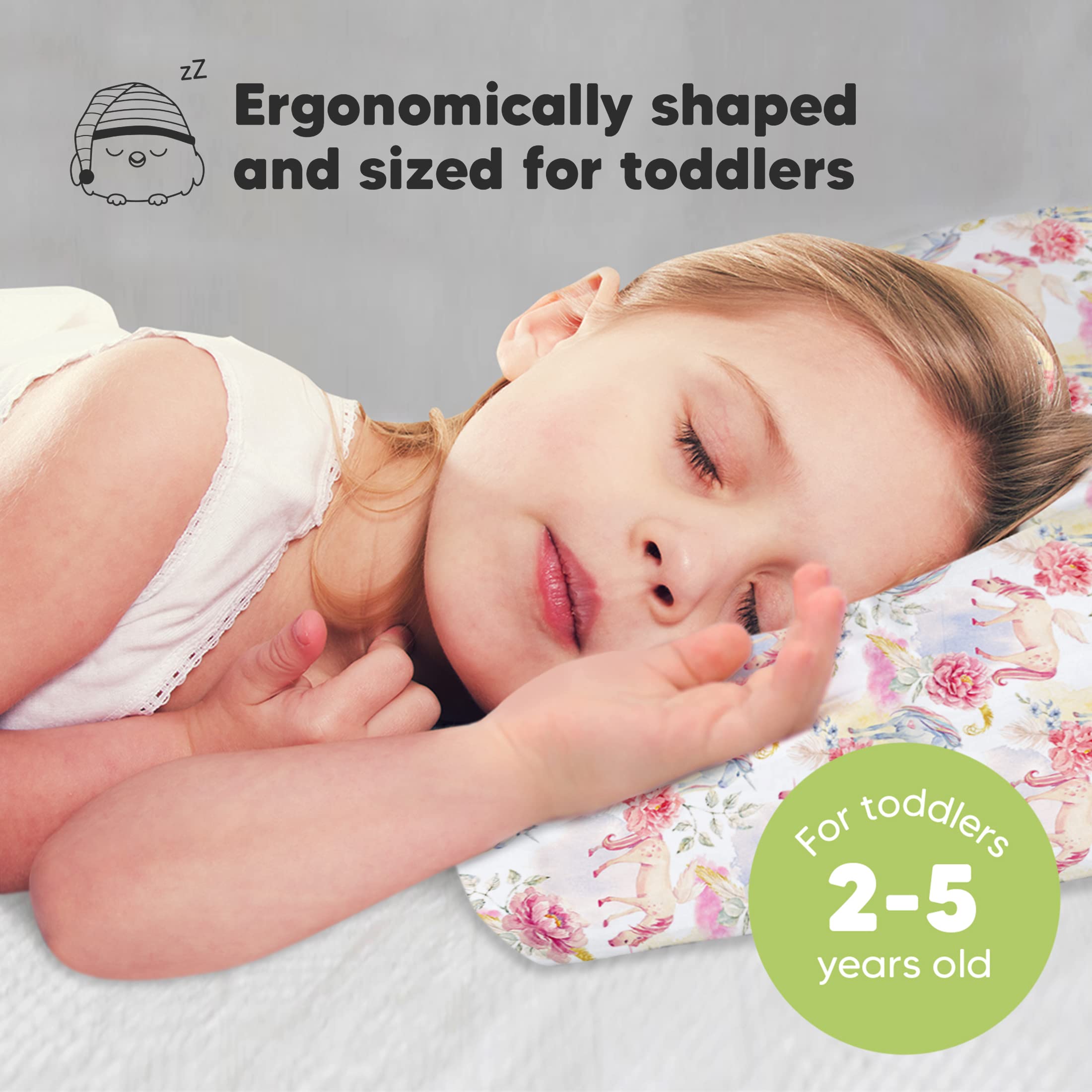 KeaBabies My Little Dreamy pillowcase closeup highlights soft organic cotton for sensitive skin.
