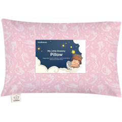 KeaBabies My Little Dreamy pillow mermaid print ready for comfy sleep on a bed