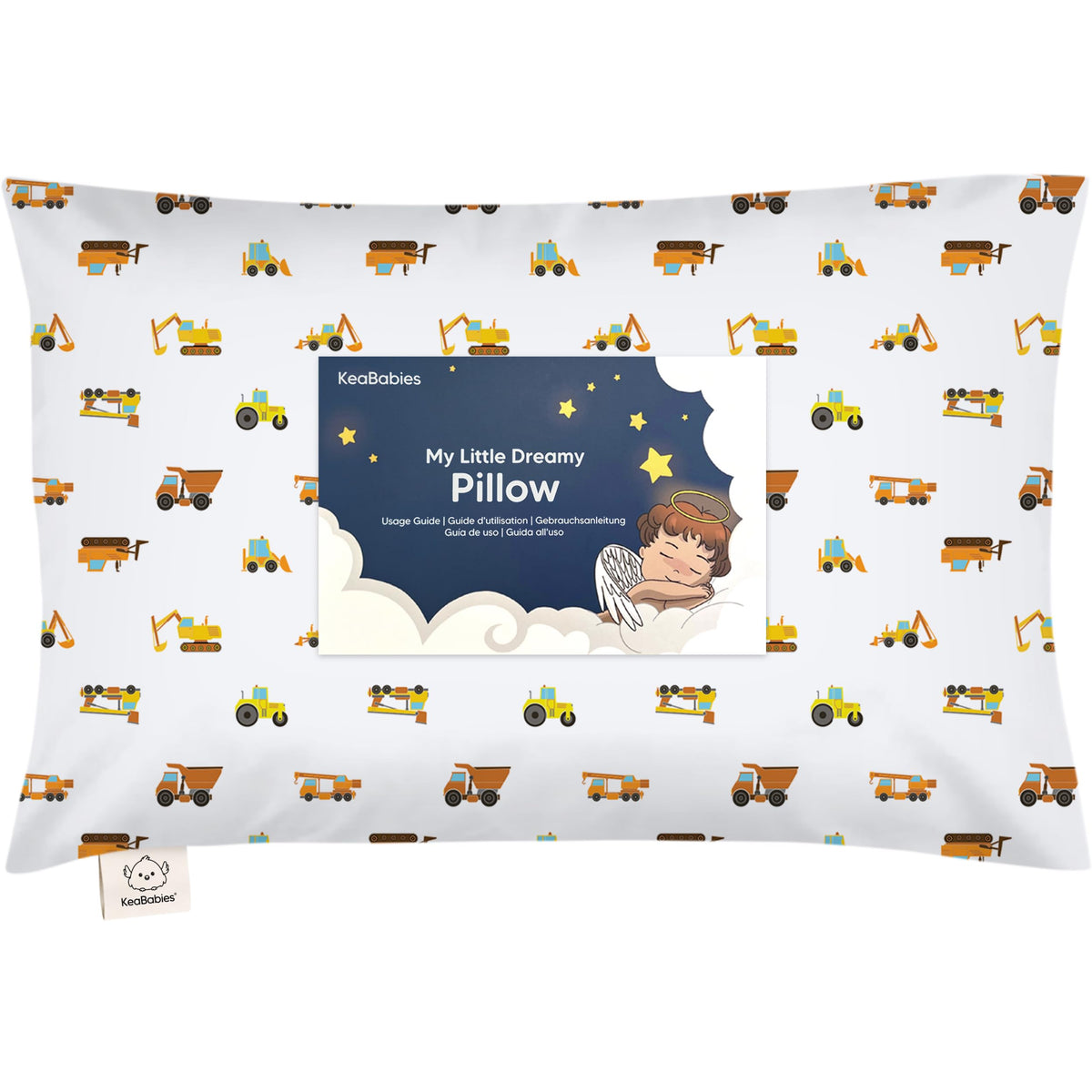 KeaBabies My Little Dreamy 13x18 toddler pillow, compact for travel naps.