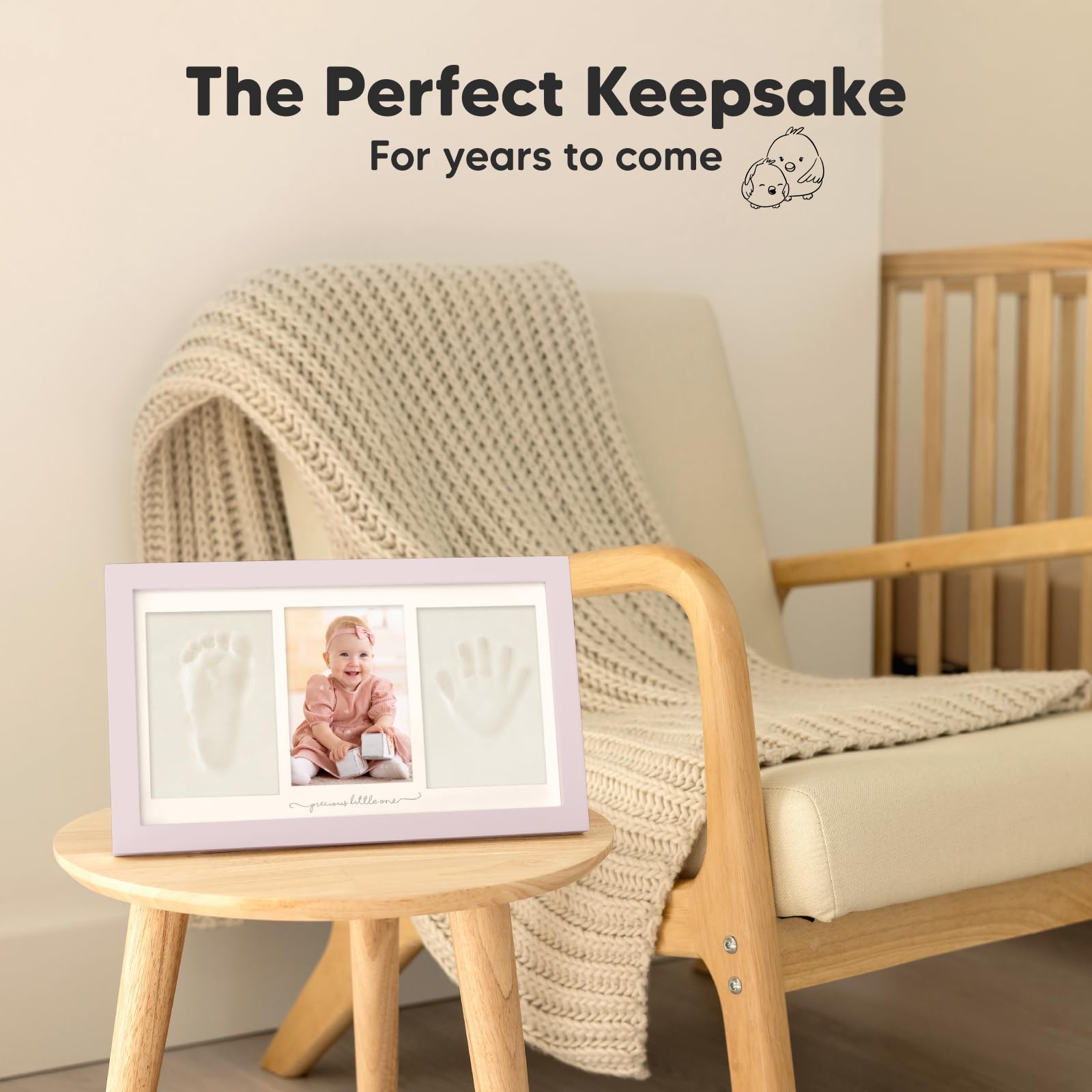 KeaBabies name date printing kit helps record newborn details for a cherished memory.