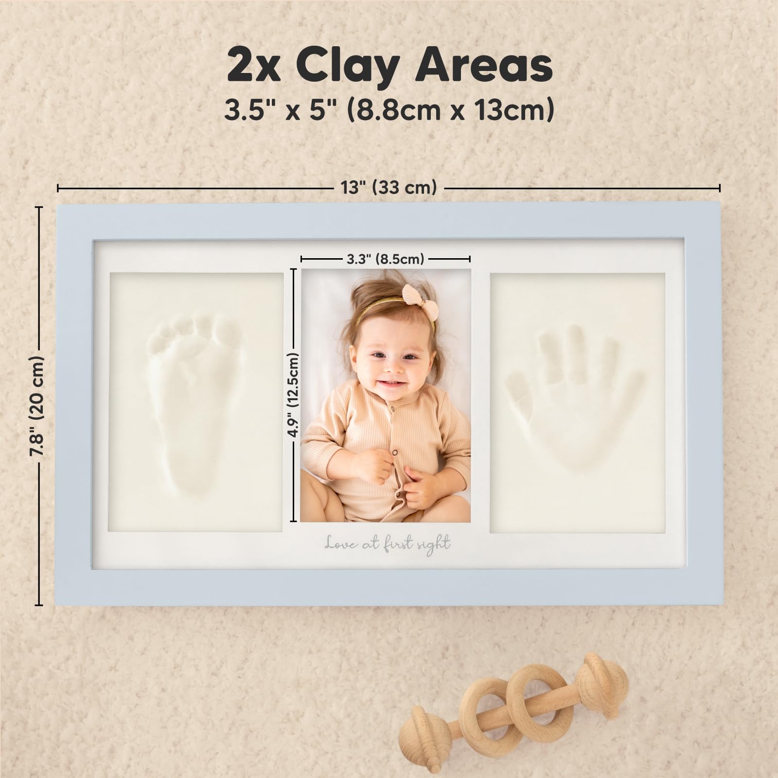 KeaBabies name and date printing kit, personalizing each keepsake.
