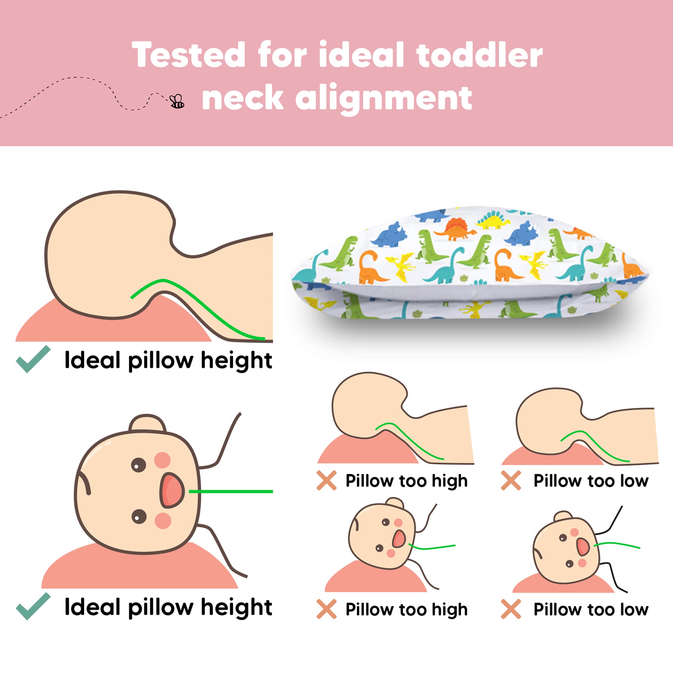 KeaBabies Neck and head support close-up for toddler comfort.