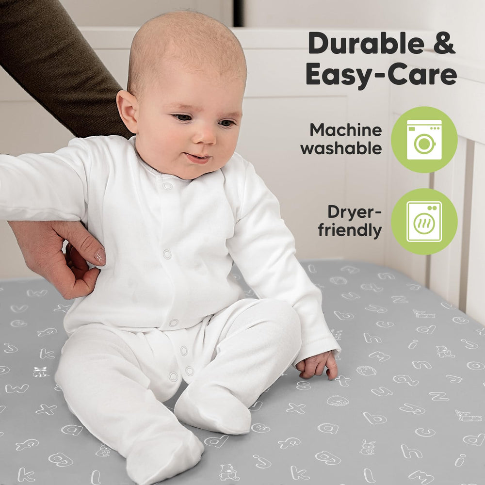 KeaBabies ABC Land Cloud prints offer unisex, nursery-friendly styling