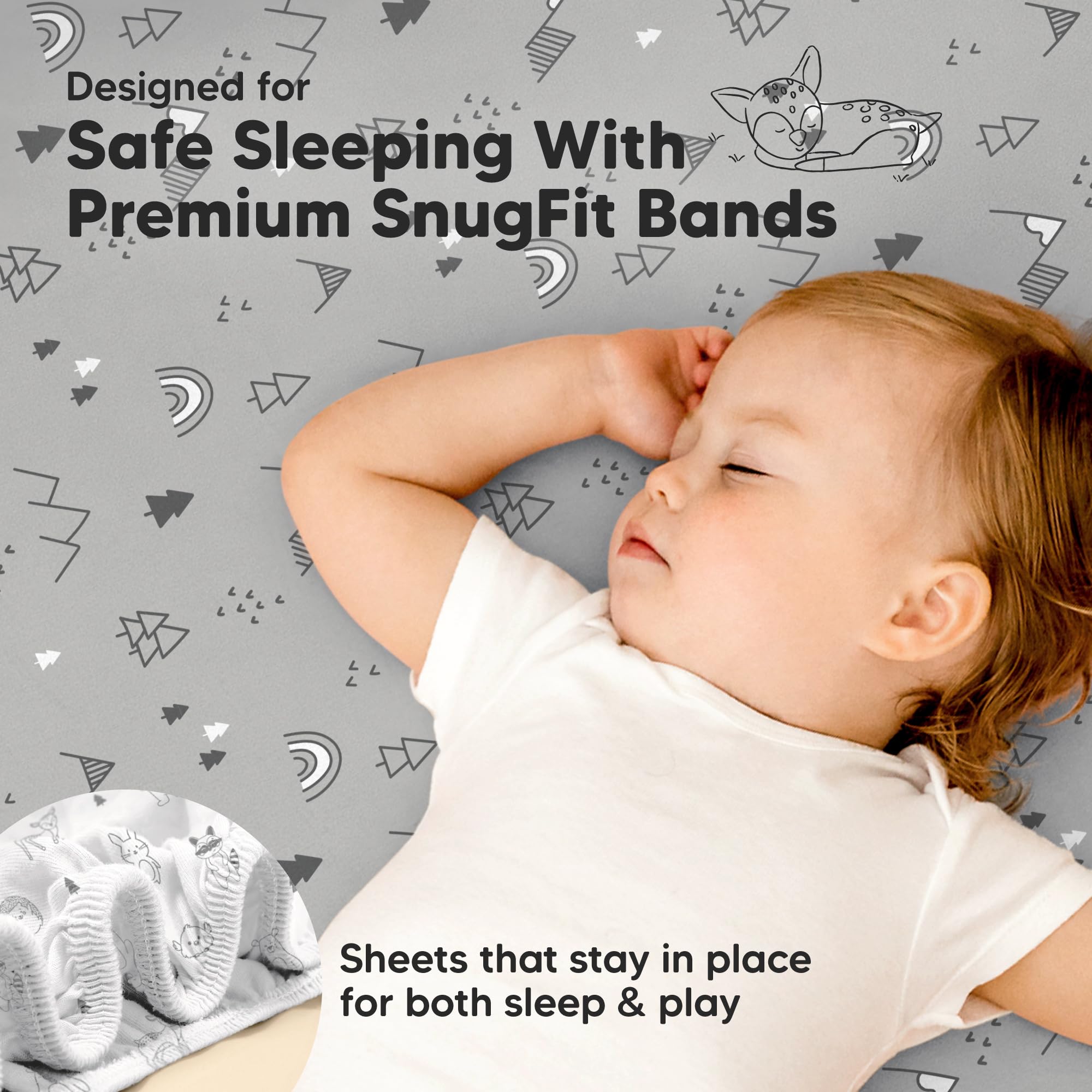KeaBabies-neutral-design-pack-n-play-sheets pair with any nursery.