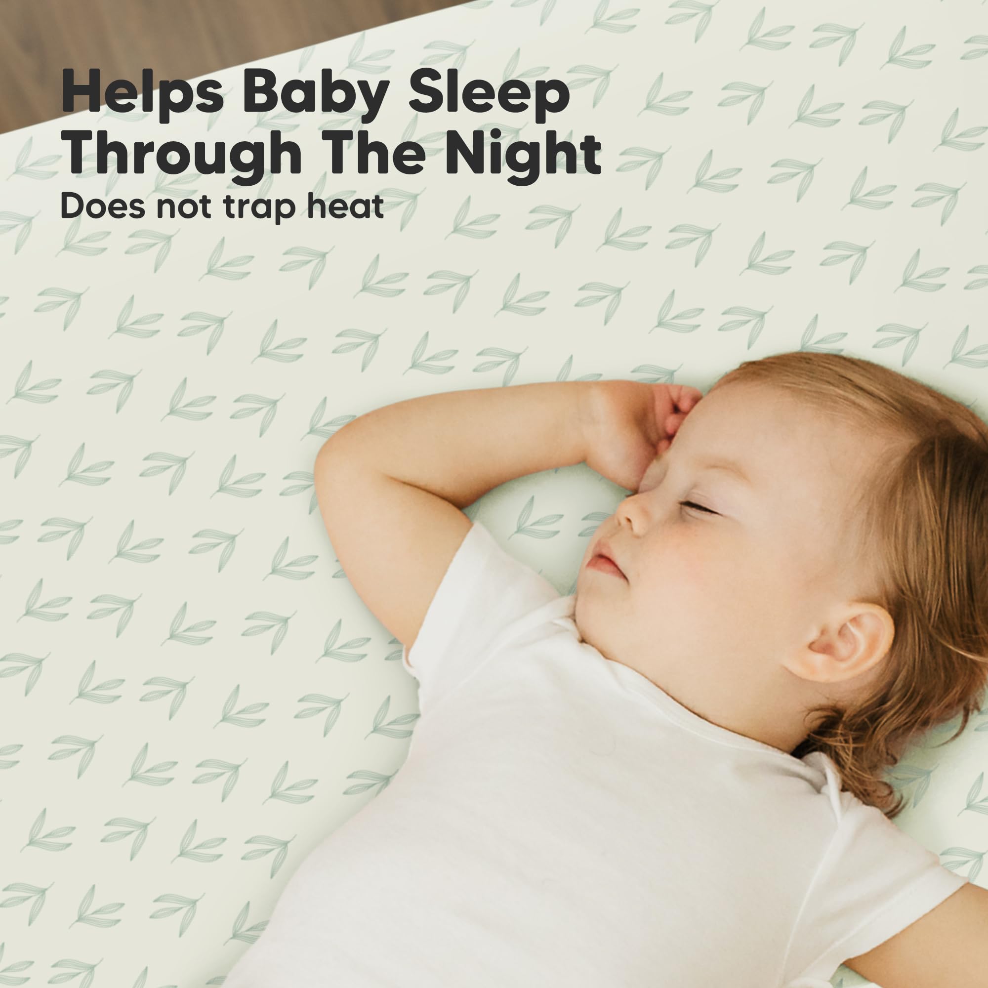 KeaBabies Neutral Fleur design mini crib sheets complement nurseries while fitting 38x26 mattresses.