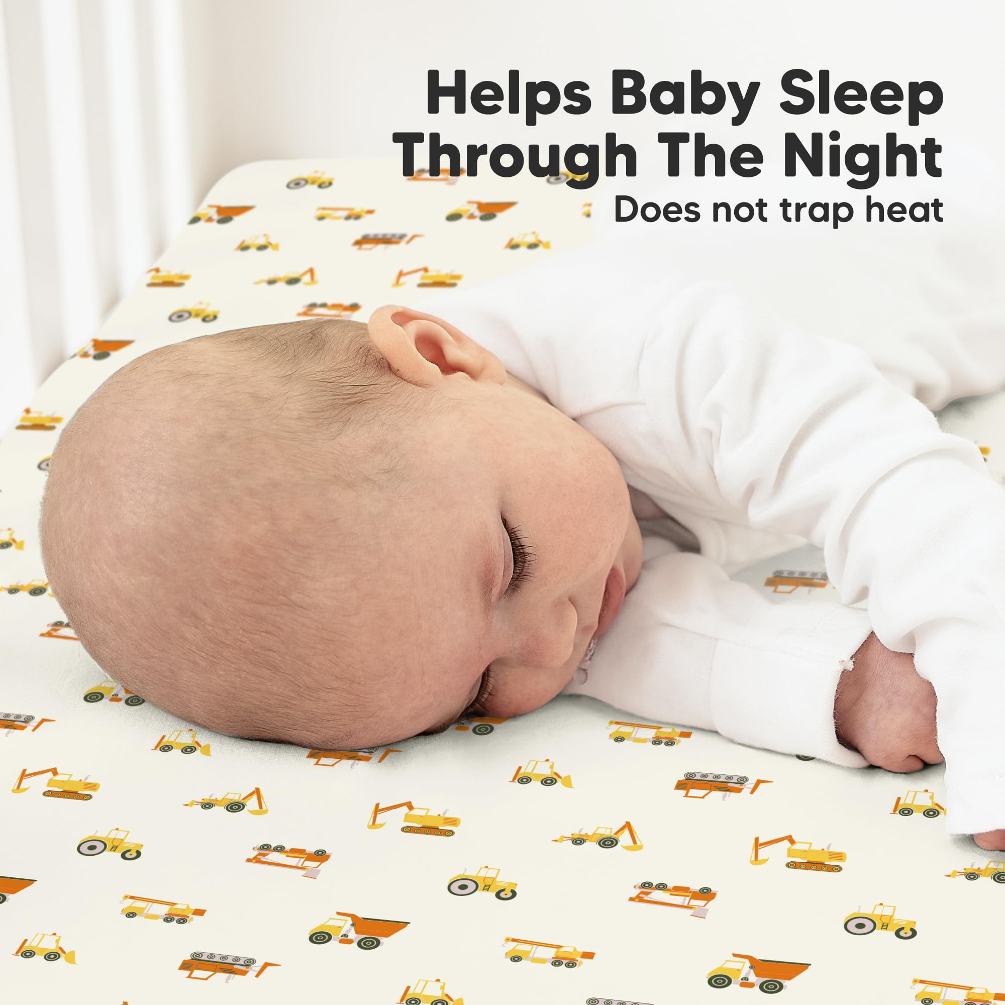 KeaBabies neutral prints construction design for versatile nursery decor.