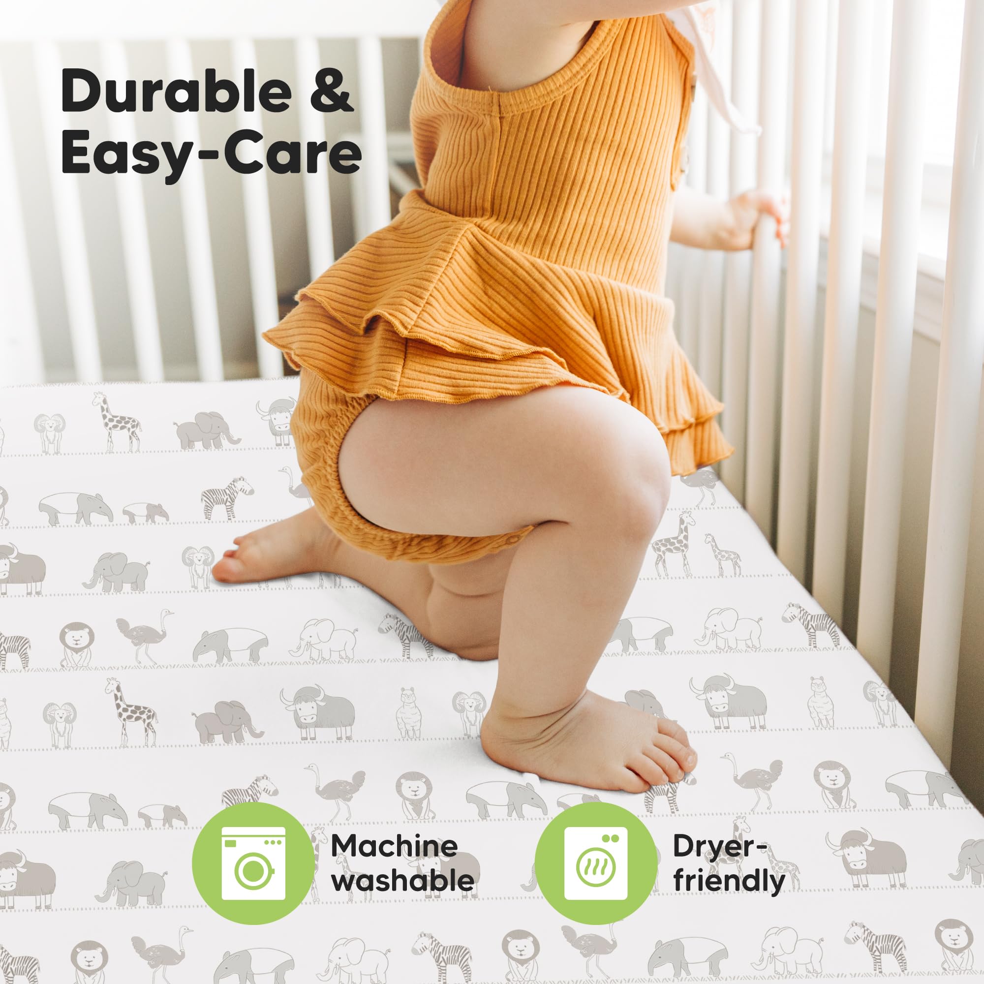 KeaBabies Savannah neutral color fits boys, girls, and modern nurseries.