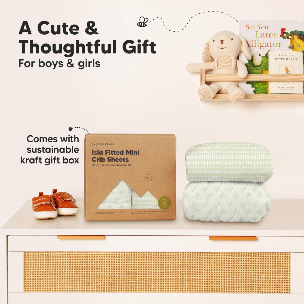 KeaBabies neutral-toned bedding suitable for growing babies.