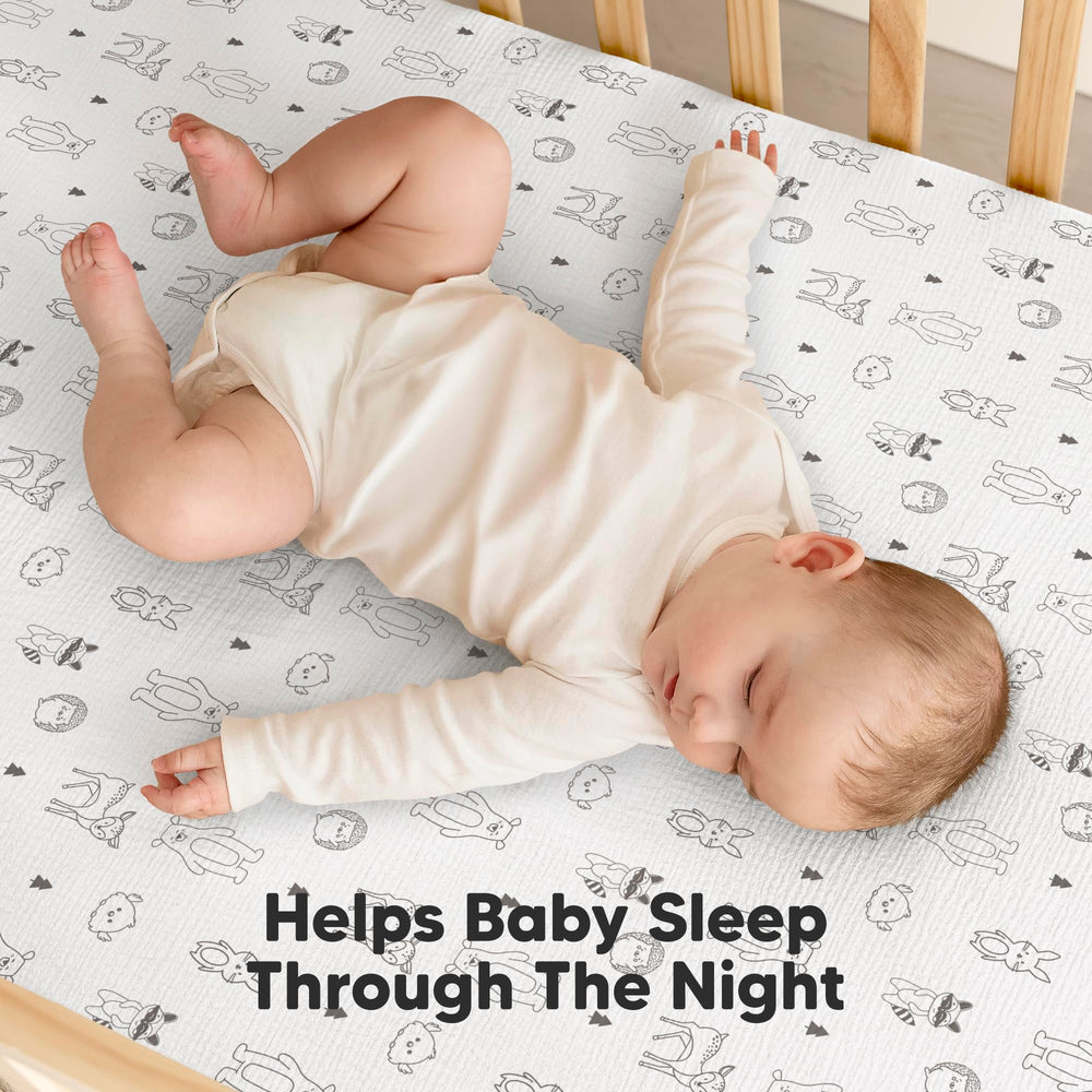 KeaBabies Woodland neutral color crib sheets complement any nursery decor.
