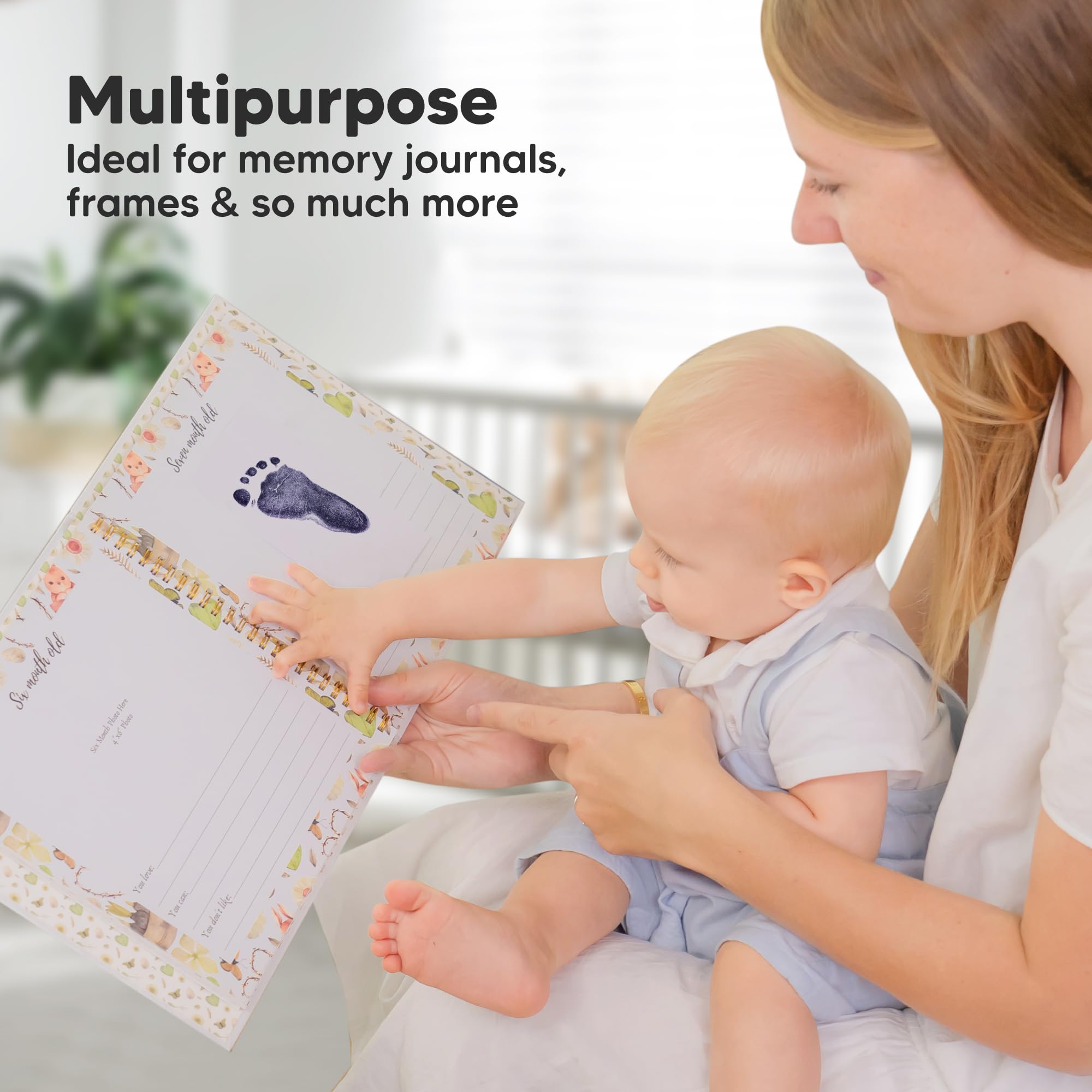 KeaBabies newborn handprint 3.2x5 inch pad is ideal for tiny prints.