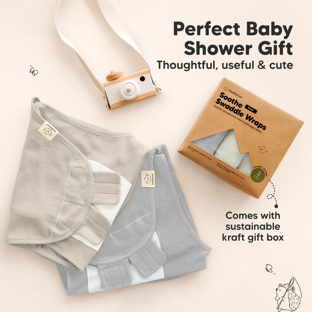 KeaBabies newborn-essentials swaddle in Granite supports easy nursery setup and comfort.