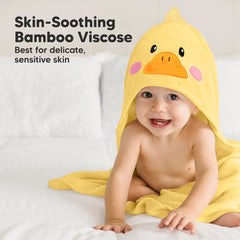 KeaBabies newborn wrap towel is ready for quick, warm post-bath drying.