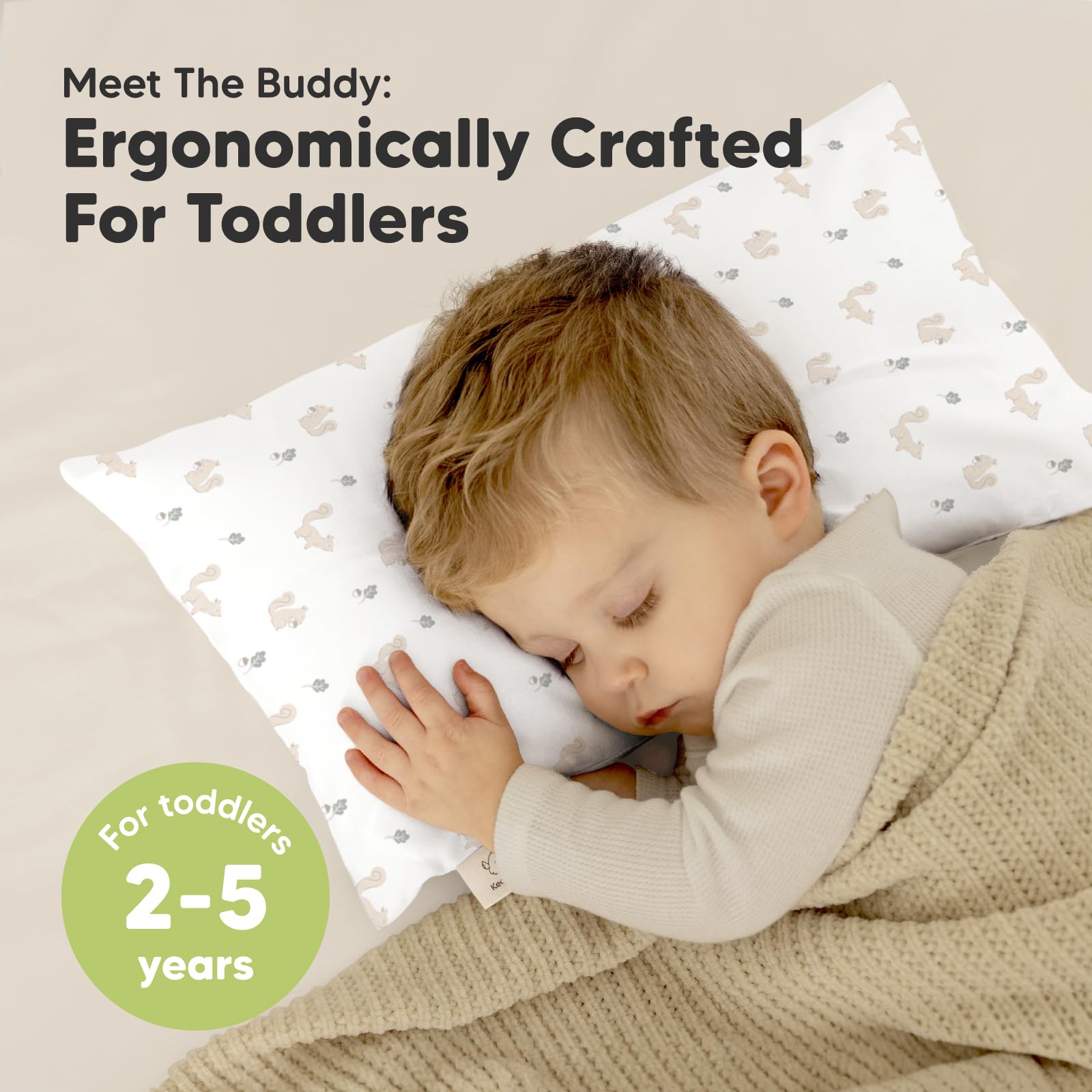 KeaBabies Nibbles pillow 10x18 ergonomic for restful sleep on the go