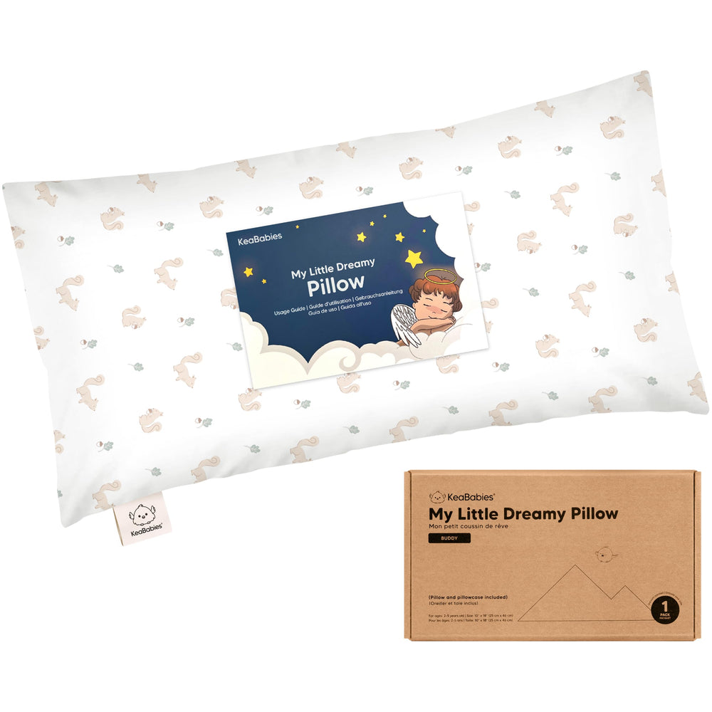 KeaBabies Nibbles pillowcase closeup shows soft organic cotton for gentle toddler comfort