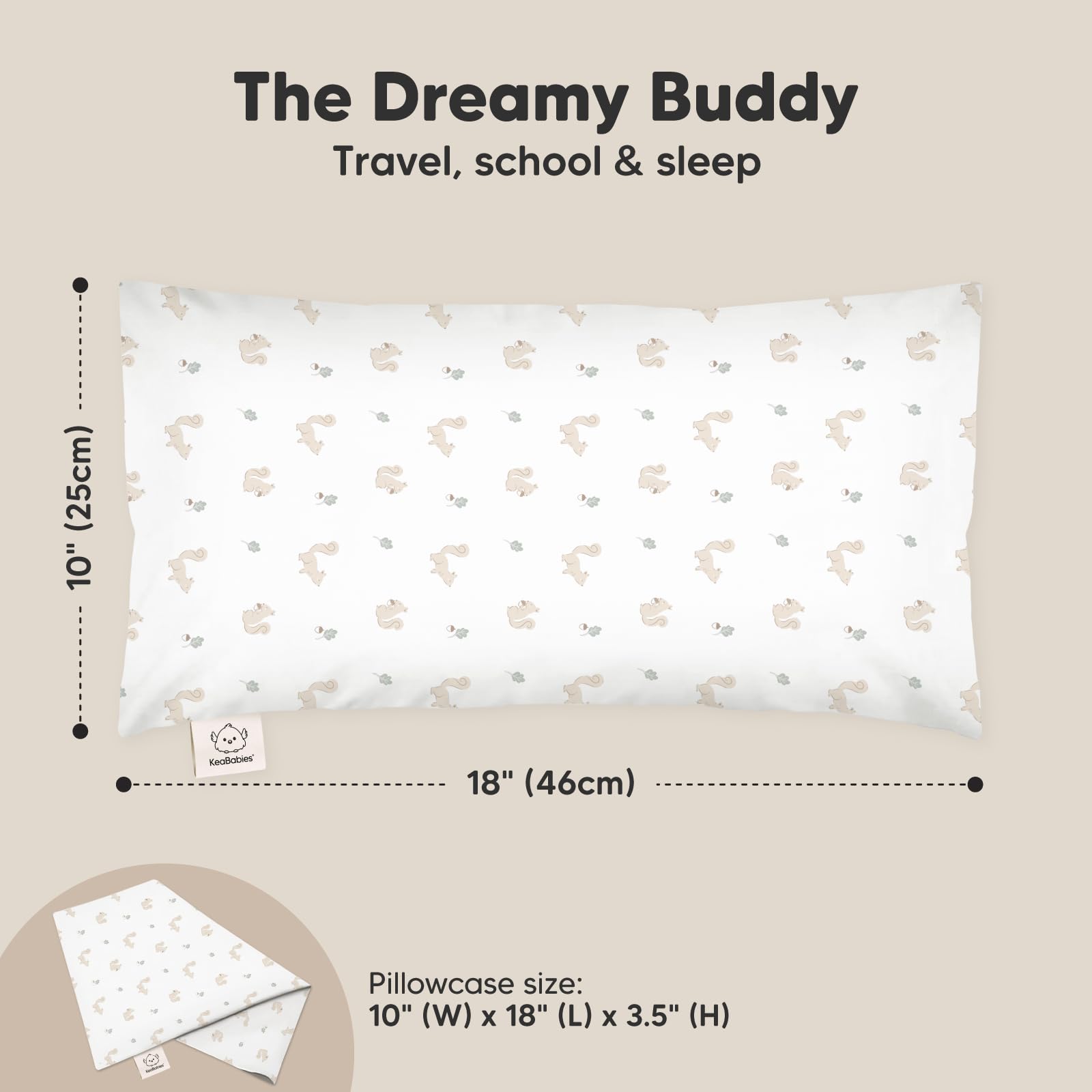 KeaBabies Nibbles soft breathable fabric enhances nap-time comfort