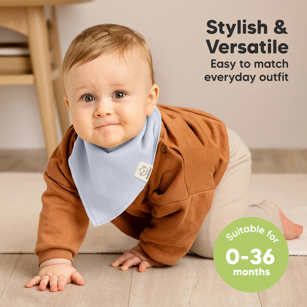 KeaBabies nickel-free adjustable snaps ensure a secure grow-with-baby fit.