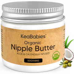 KeaBabies Nipple Butter jar ready for quick relief during nursing sessions.