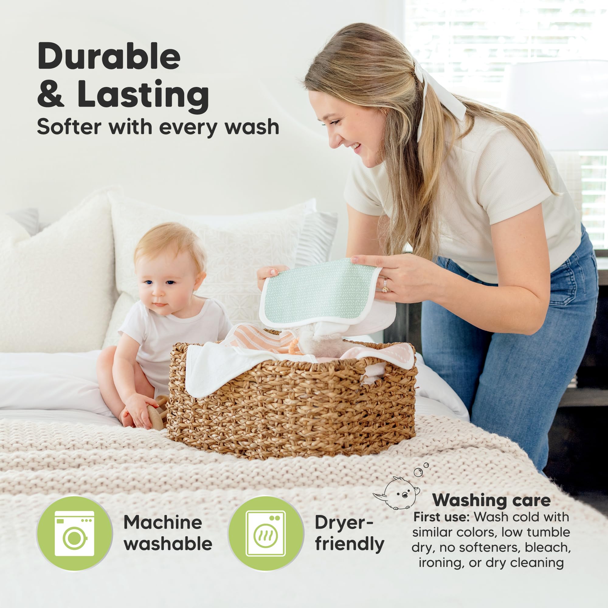 KeaBabies Nordic washcloths gift-box ready packaging appeals for baby showers