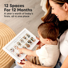 KeaBabies Nova Baby Frame Alpine White suitable for table or wall display