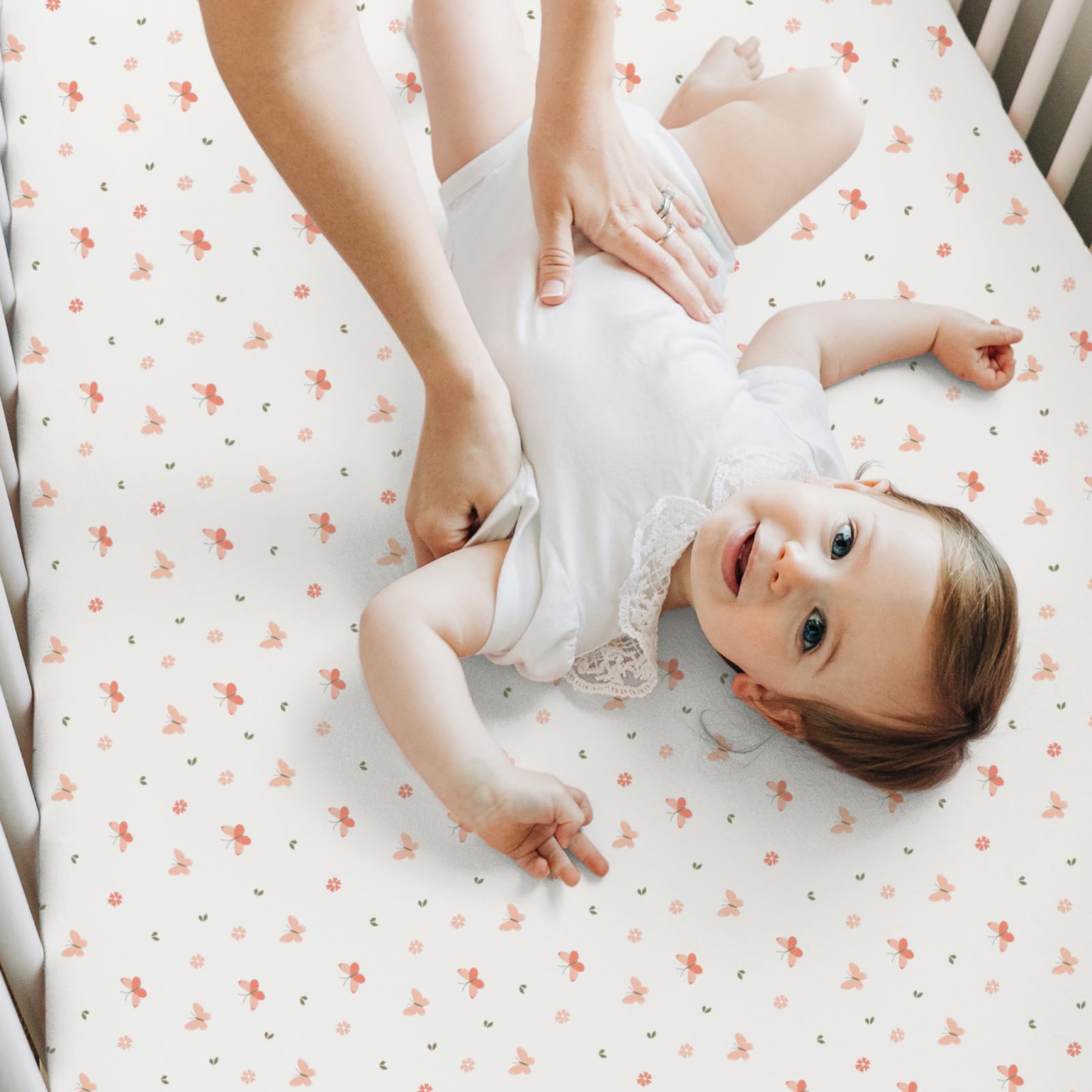 KeaBabies nursery setup featuring butterflies sheets for cozy bedtime.