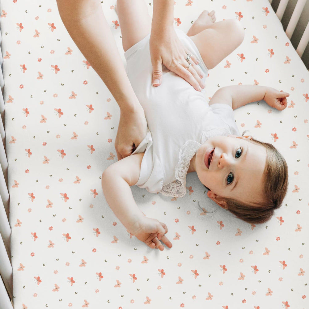 KeaBabies nursery setup featuring butterflies sheets for cozy bedtime.