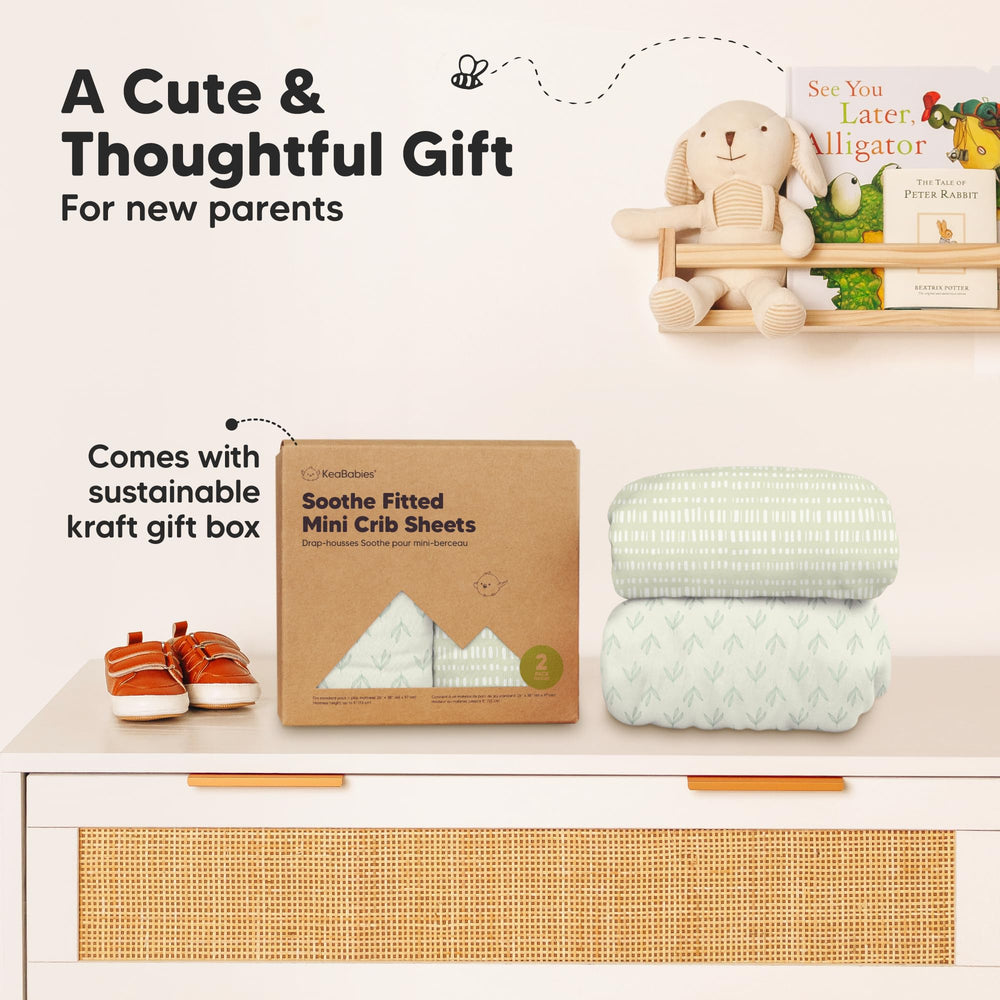 KeaBabies Nursery-essential sheets simplify quick makeovers for caregivers.