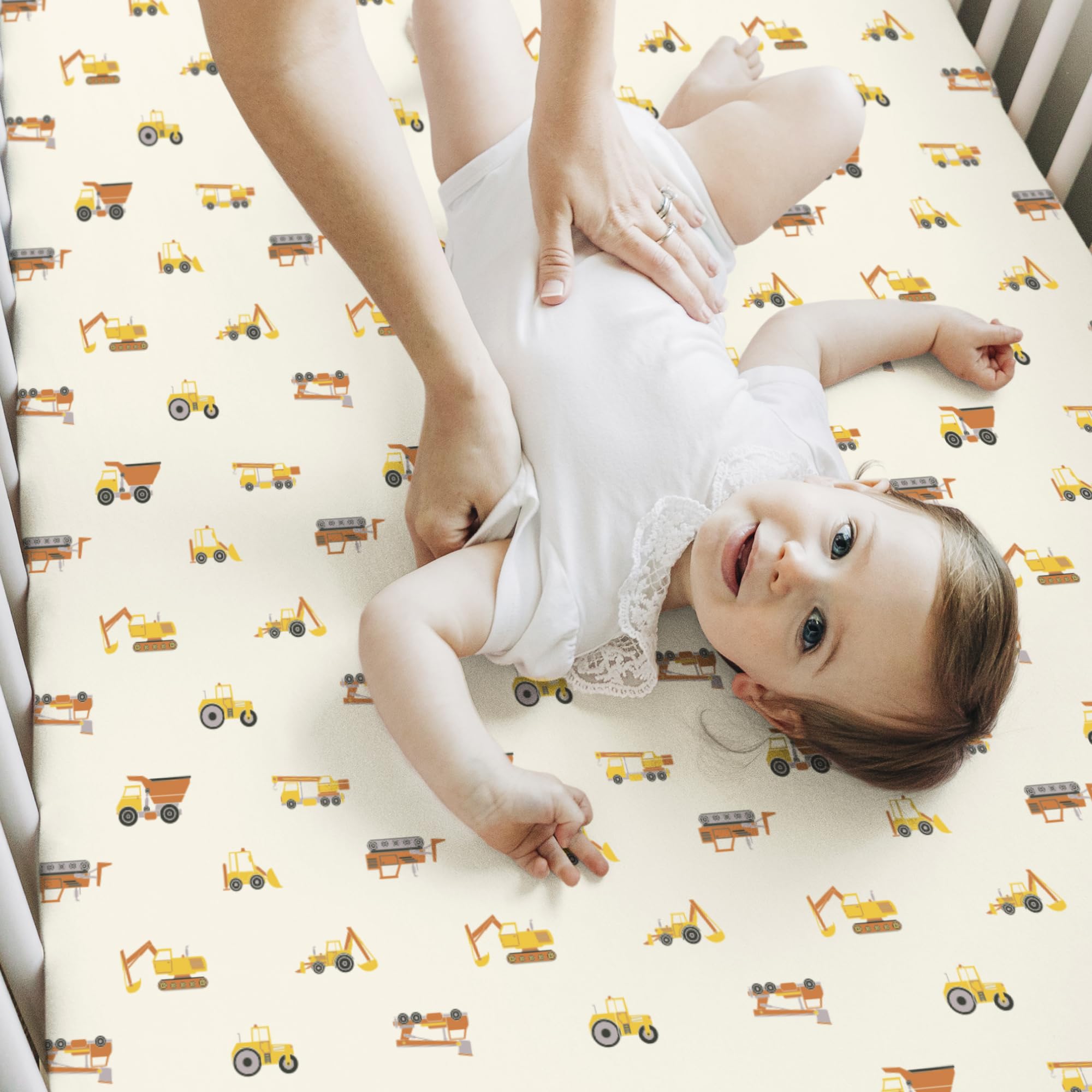 KeaBabies crib sheet in nursery setting shows safe breathable materials