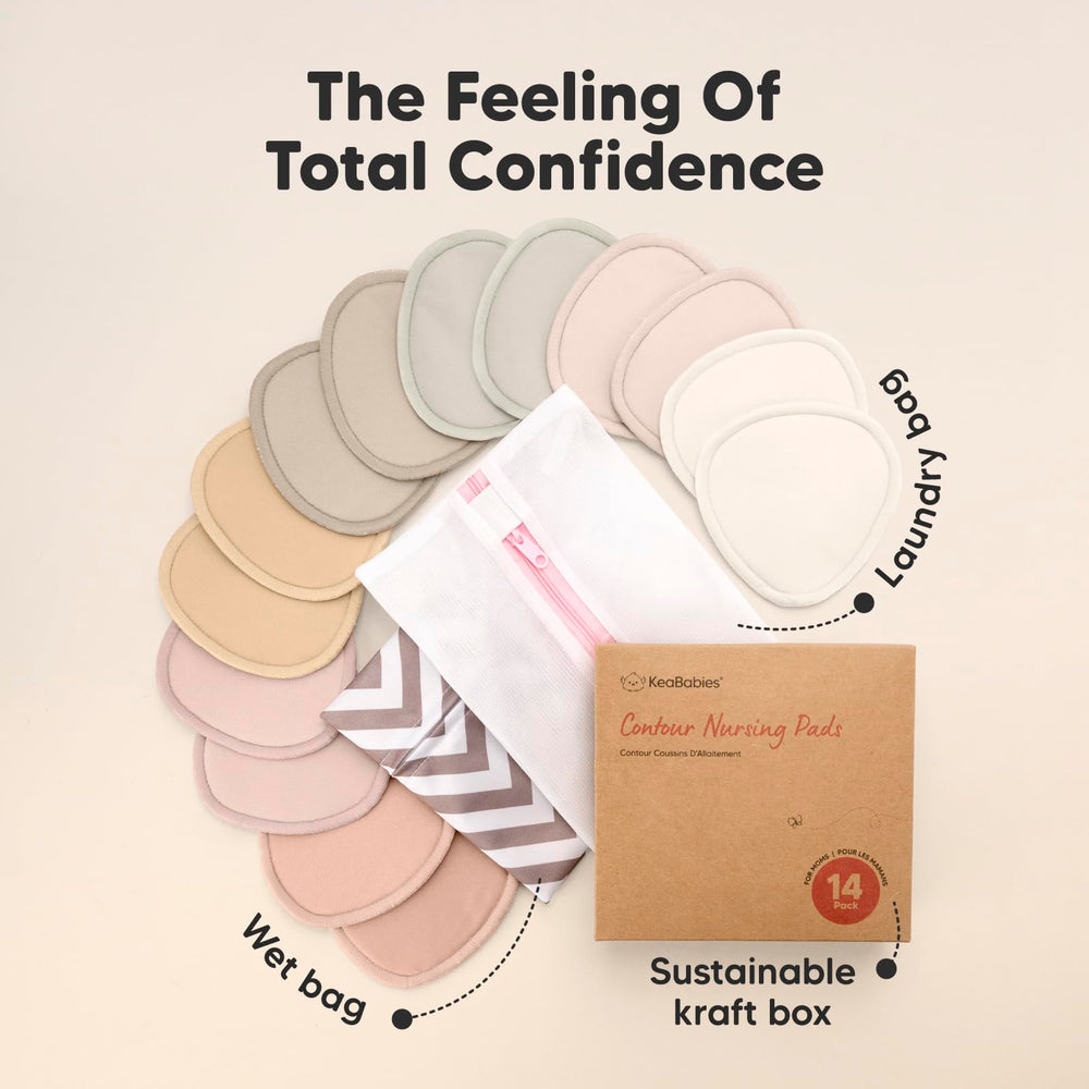 KeaBabies contour pads fit discreetly inside most maternity nursing bras