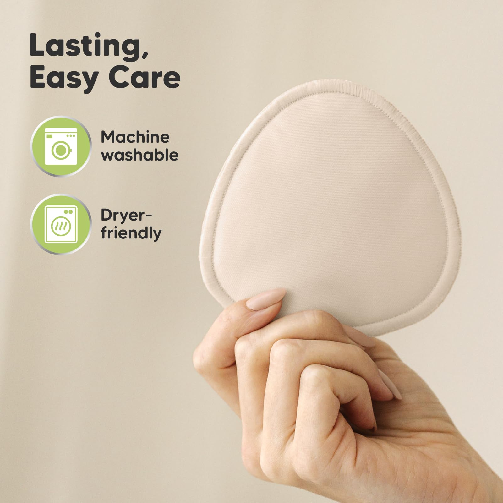 KeaBabies nursing-pads-bamboo-top-layer stays non-stick and dries quickly.