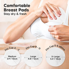 KeaBabies Nursing Pads material bamboo viscose close-up showing natural, skin-friendly fabric.