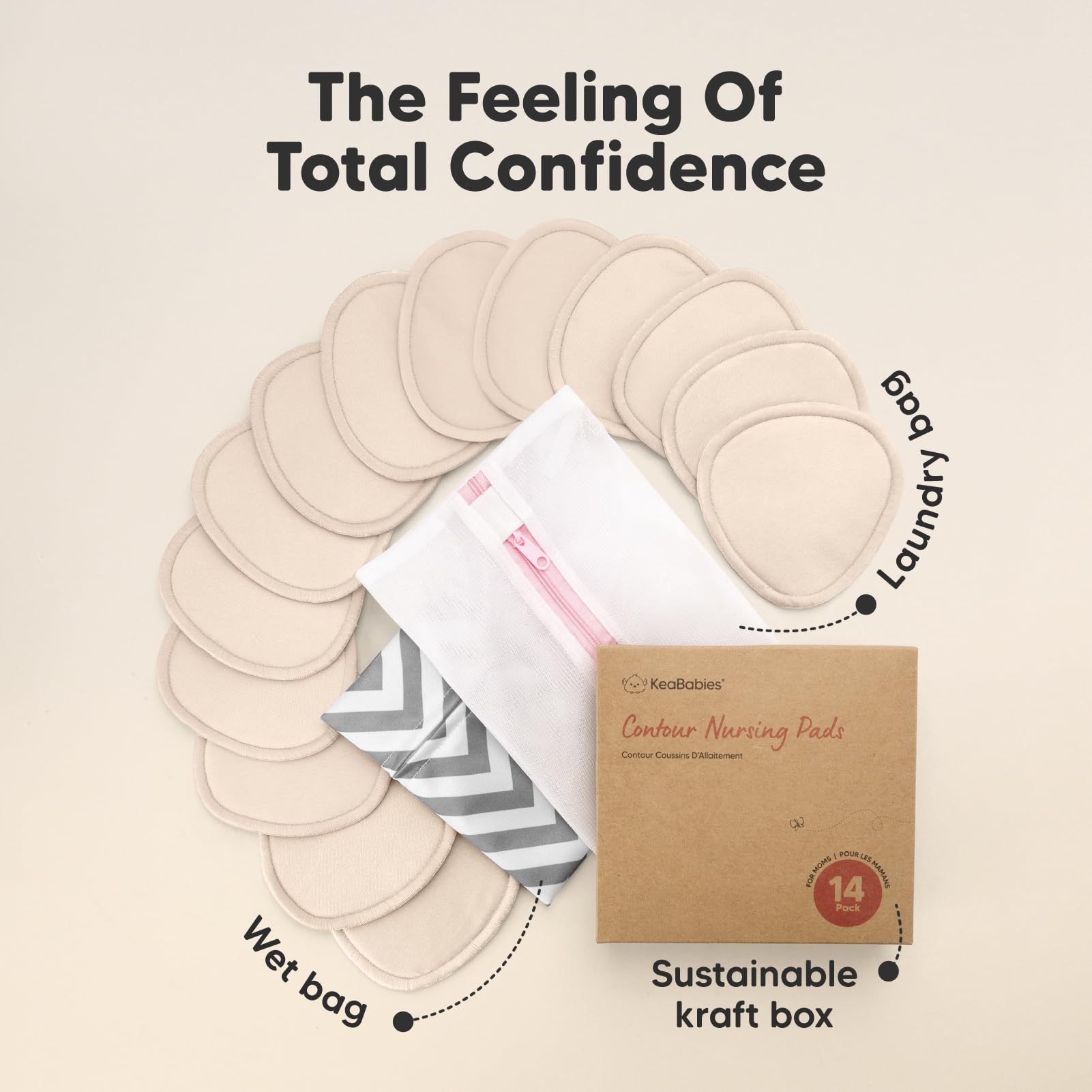 KeaBabies nursing-pads-dryer-friendly are easy to care for after reuse.
