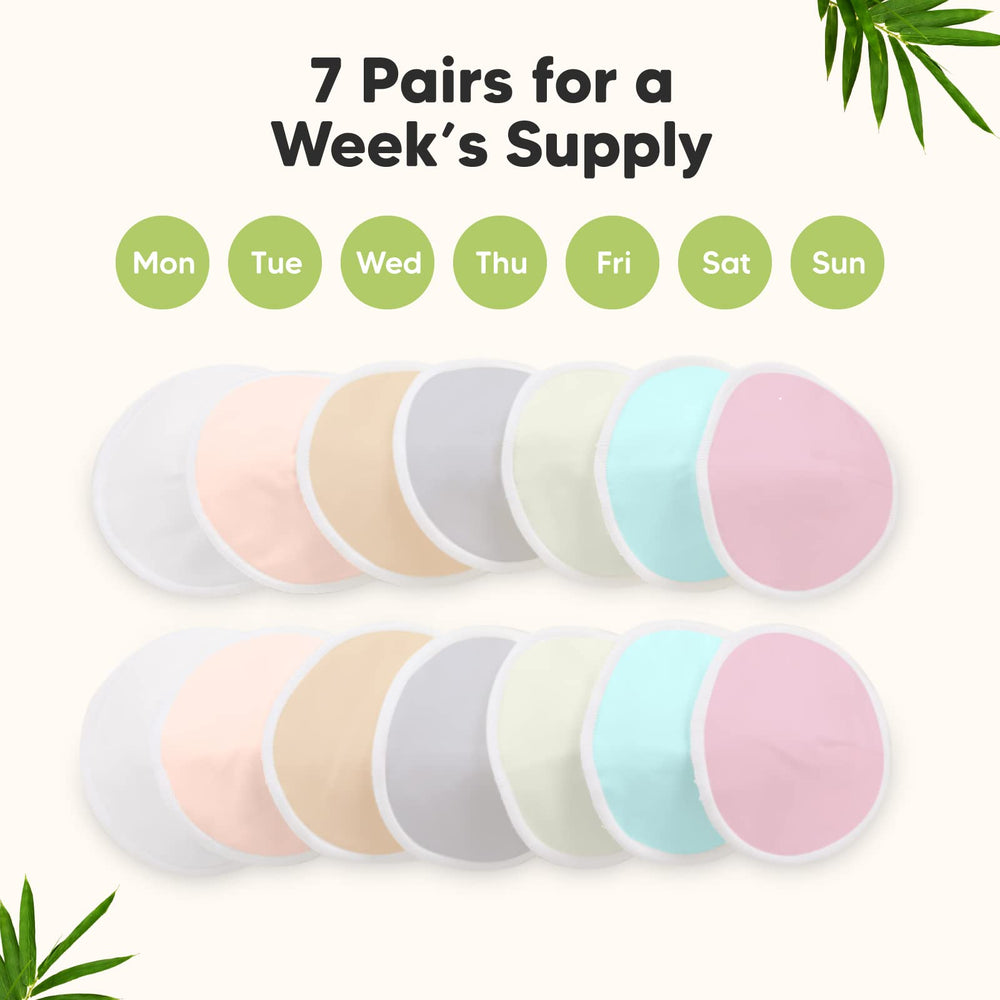 KeaBabies large-size nursing pads suit B to D cups for fuller coverage